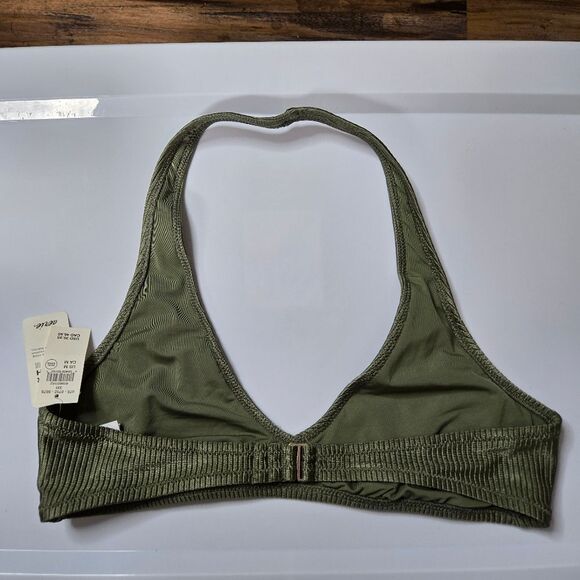 Aerie Halter Bikini Top Medium Green - Picture 2 of 4